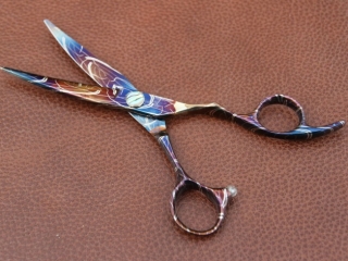 vibrant color all metal barber scissors