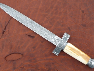 large dagger made of damascus